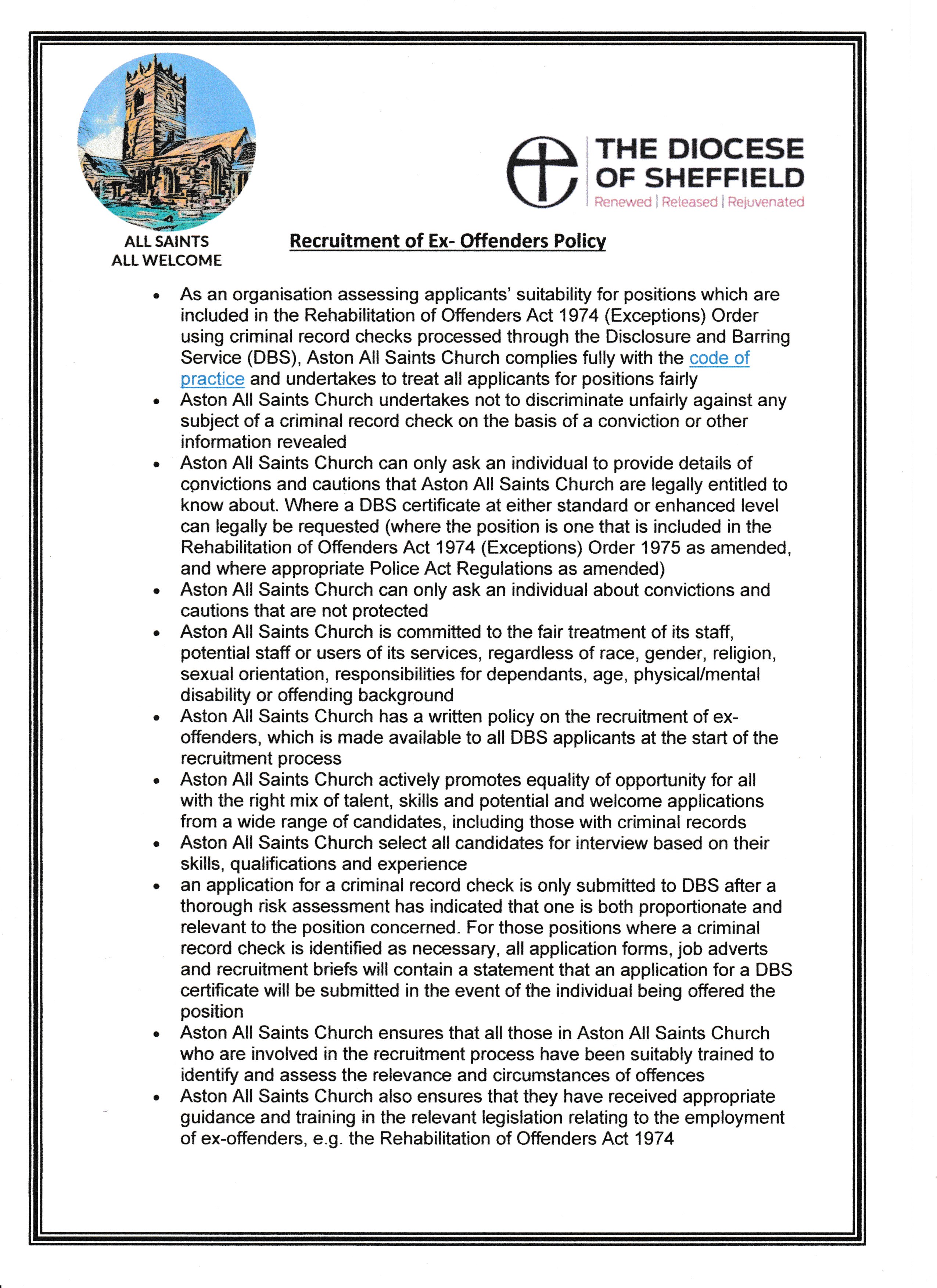 Recruitment of Ex-Offenders 1